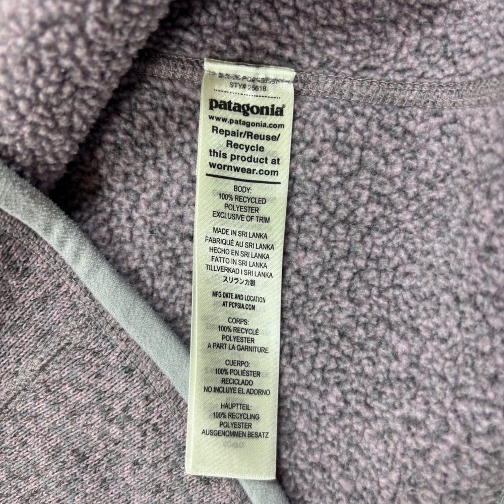 Patagonia Purple Better Sweater Quarter Zip Women's Size Small EUC 25618 - Picture 4 of 7